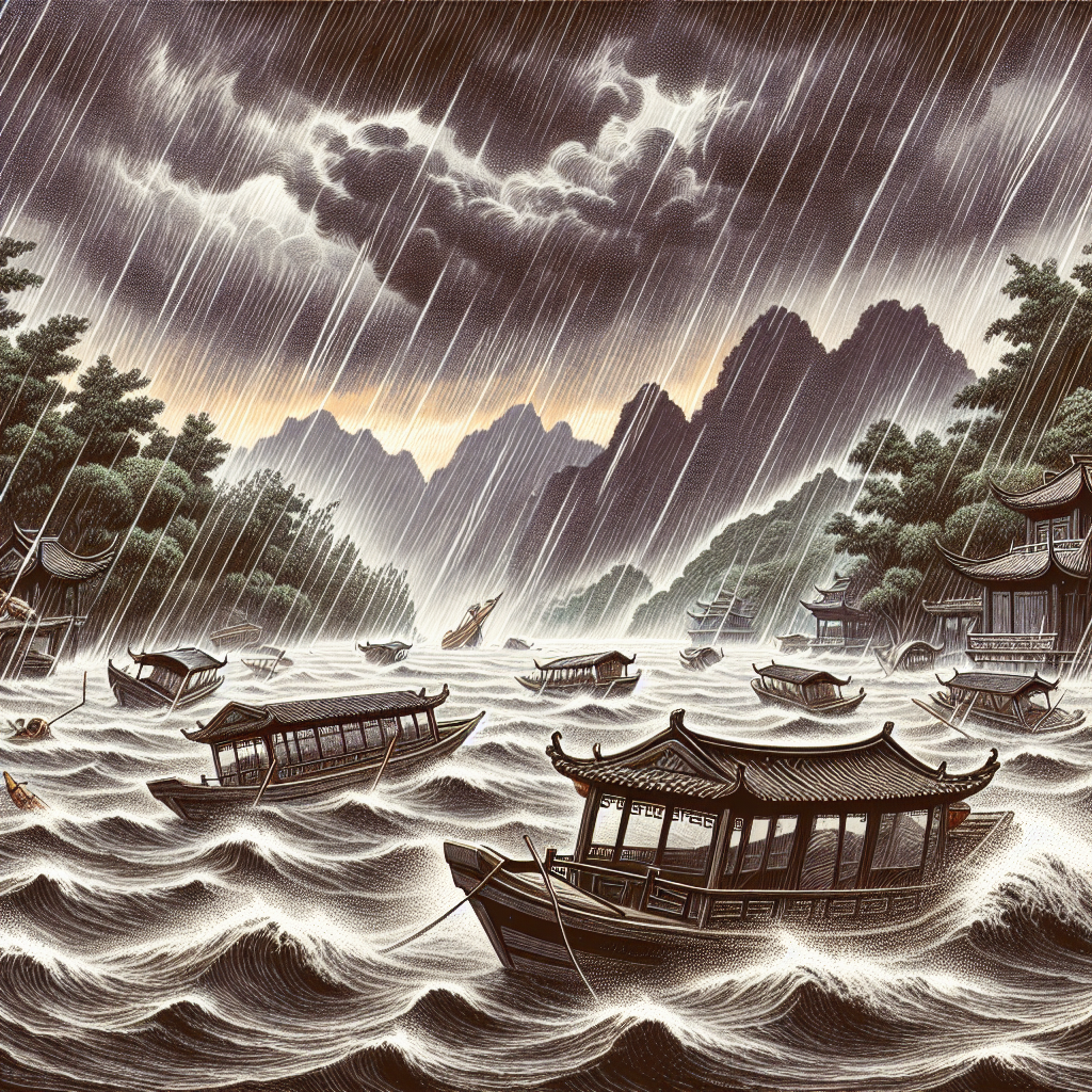 Tragic Storm in China Claims 10 Lives as Tourist Boats Overturn