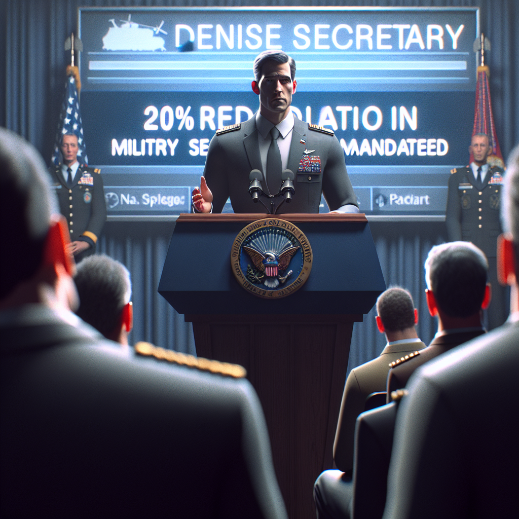 US Defense Secretary Hegseth Mandates 20% Reduction in Military Senior Ranks
