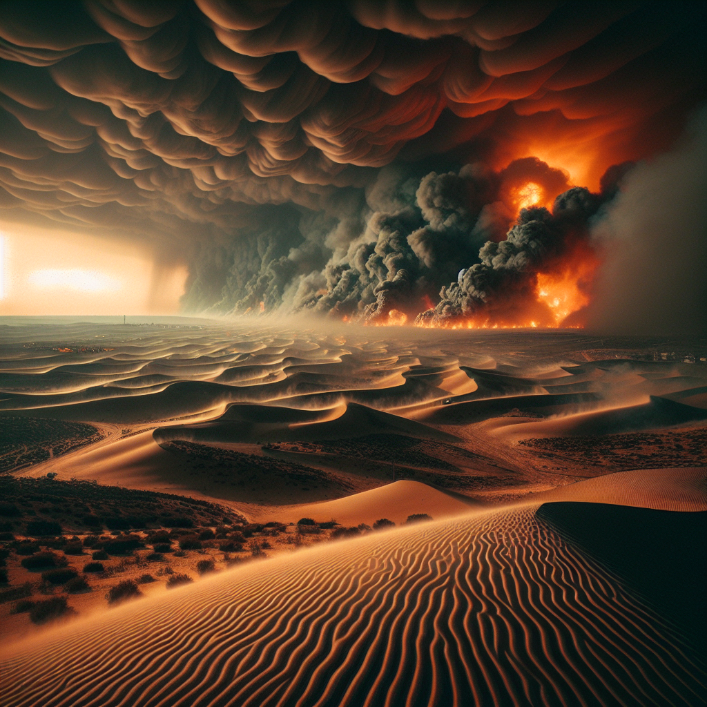 Video: Intense Sandstorm Sweeps Southern Israel Amid Escalating Jerusalem Wildfires