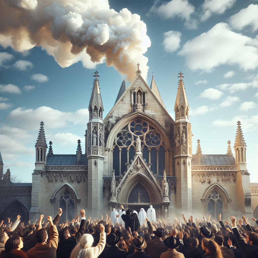 White Smoke Rises from Sistine Chapel, Indicating Election of New Pope