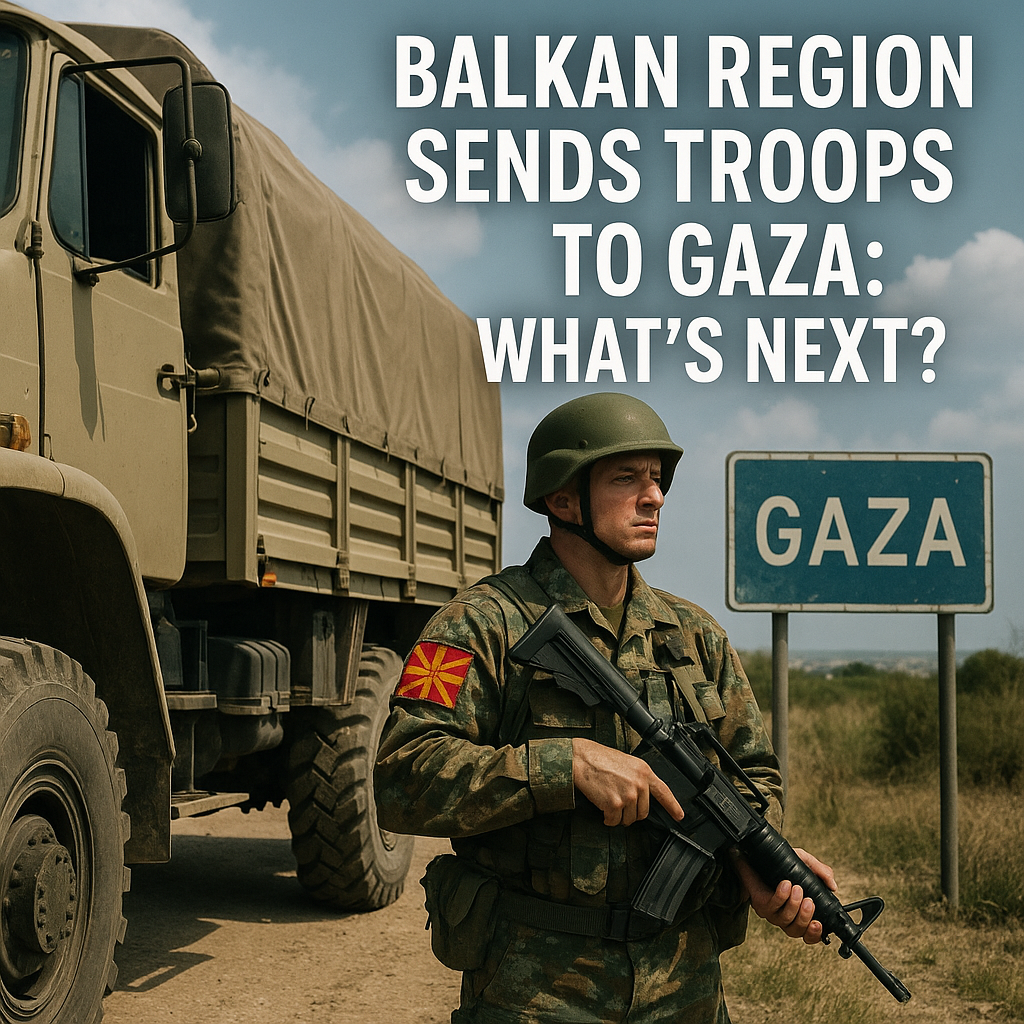 Illustration of Balkan Region Sends Troops to Gaza: What's Next?