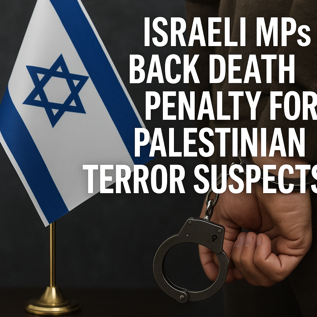 Illustration of Israeli MPs Back Death Penalty for Palestinian Terror Suspects