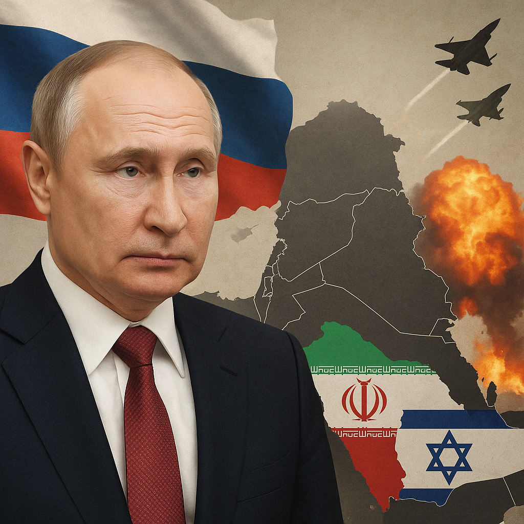 Illustration of Putin Boosts Middle East Diplomacy Amid US-Israeli Strikes