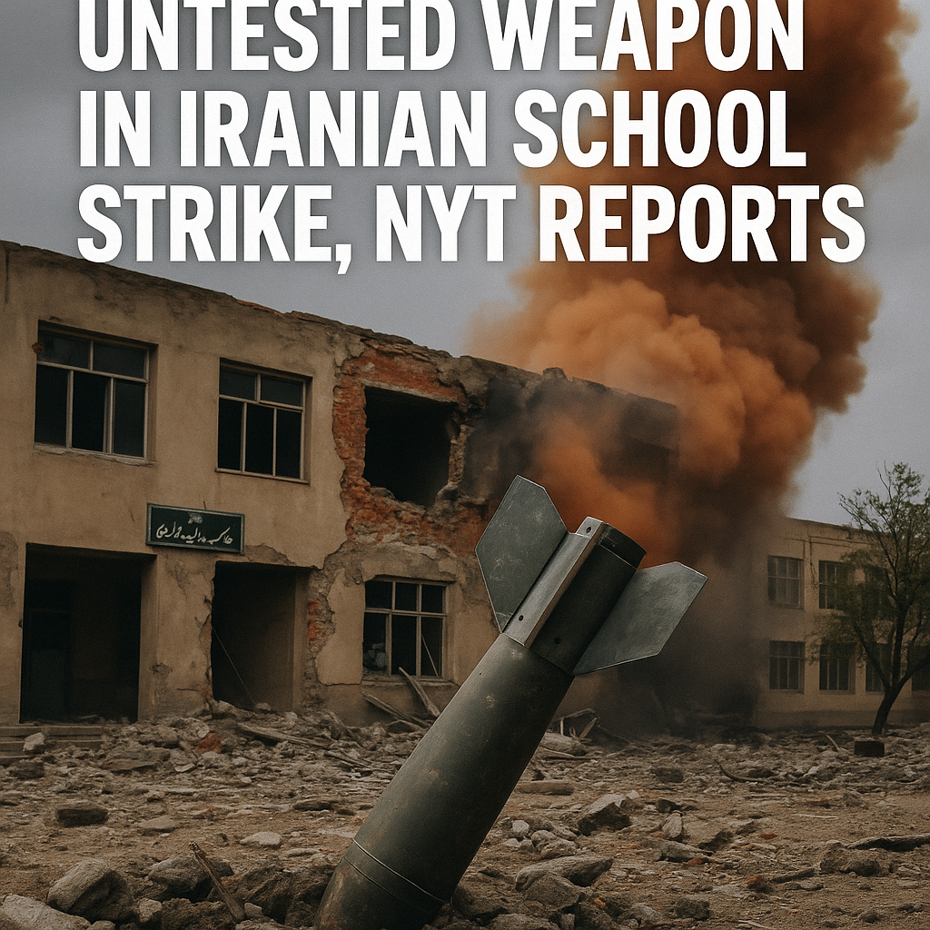 Illustration of US Used Untested Weapon in Iranian School Strike, NYT Reports