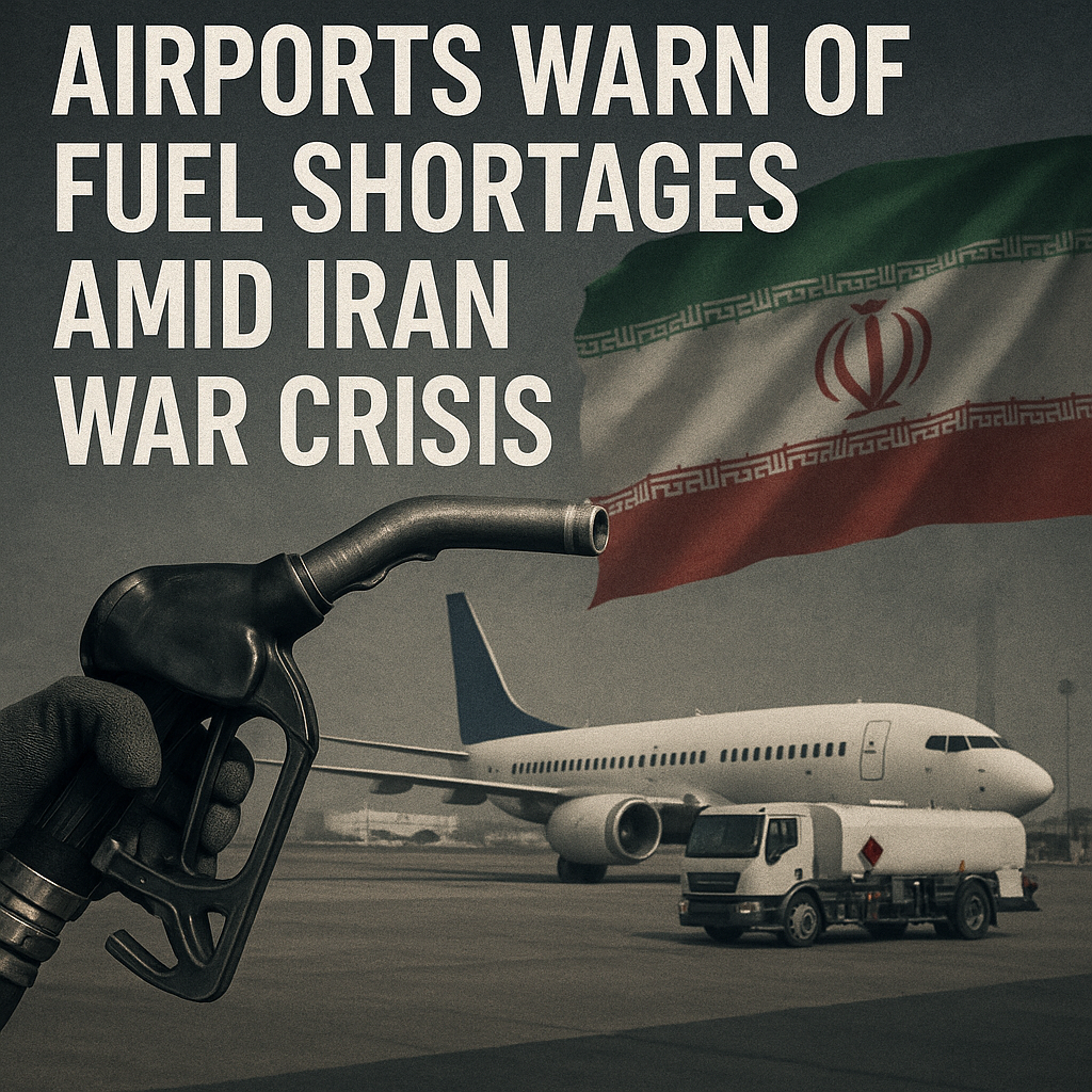 Illustration of Airports Warn of Fuel Shortages Amid Iran War Crisis