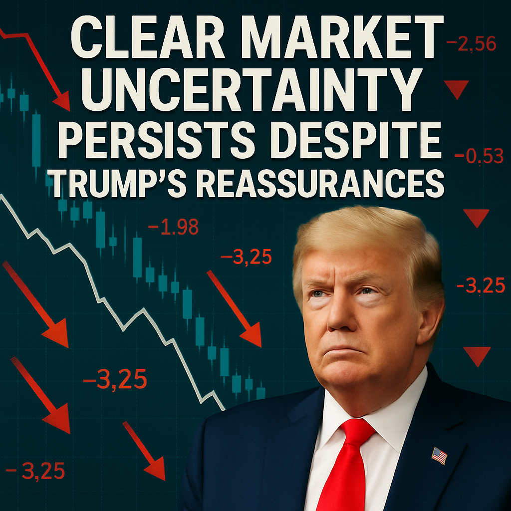 Illustration of Clear Market Uncertainty Persists Despite Trump's Reassurances