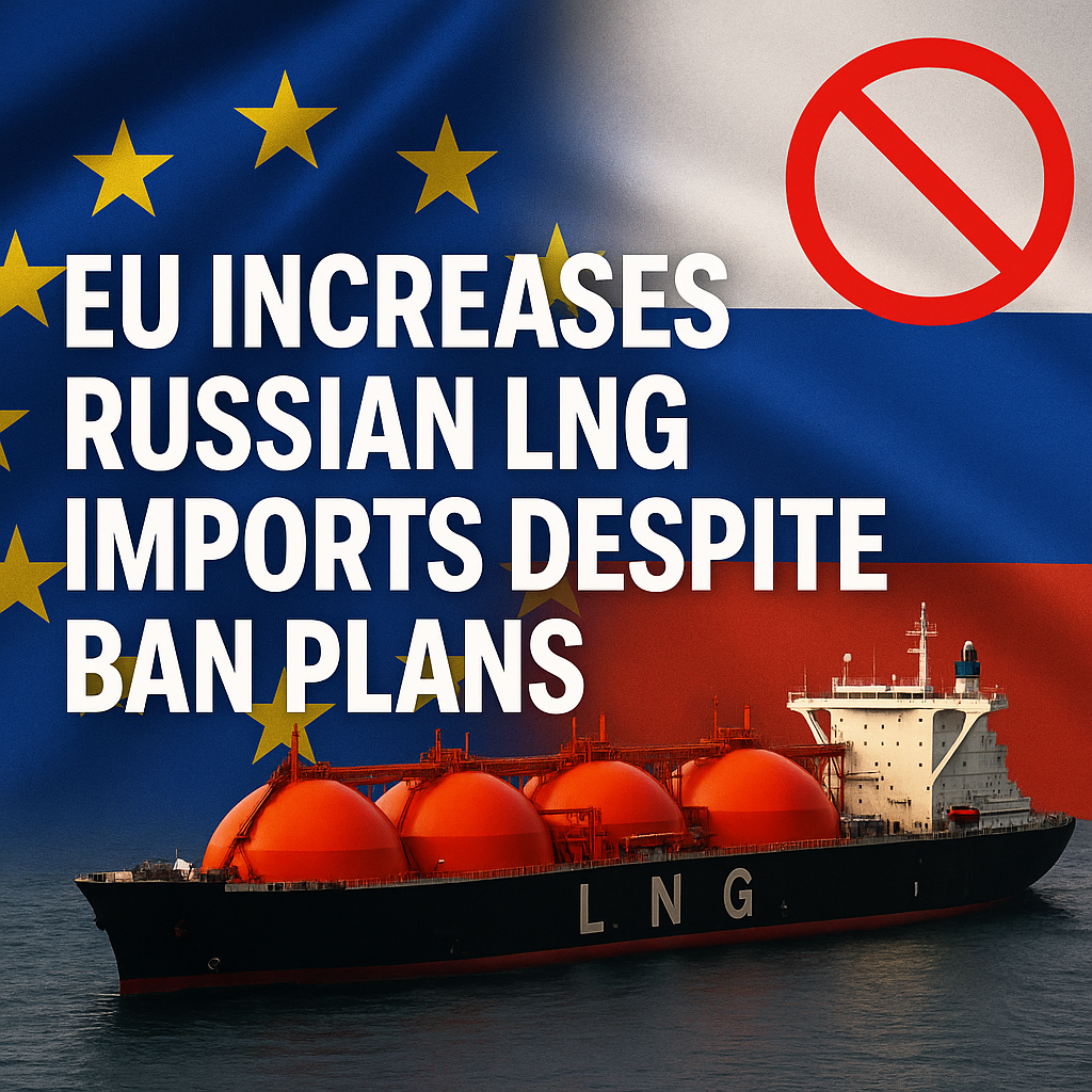 Illustration of EU Increases Russian LNG Imports Despite Ban Plans