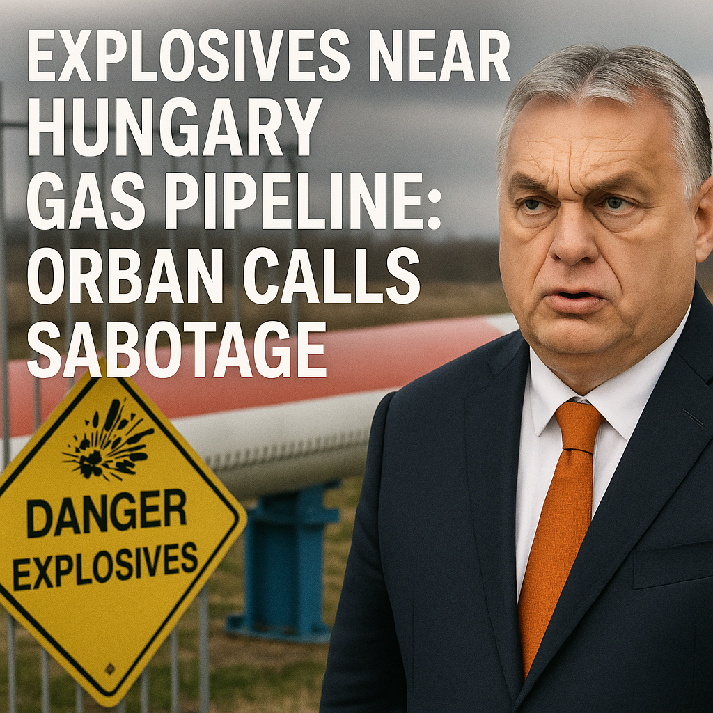 Illustration of Explosives Near Hungary Gas Pipeline: Orban Calls Sabotage