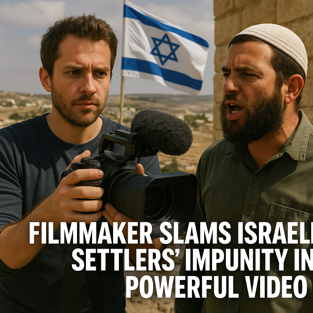 Illustration of Filmmaker Slams Israeli Settlers' Impunity in Powerful Video