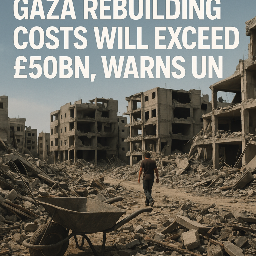 Illustration of Gaza Rebuilding Costs Will Exceed £50bn, Warns UN
