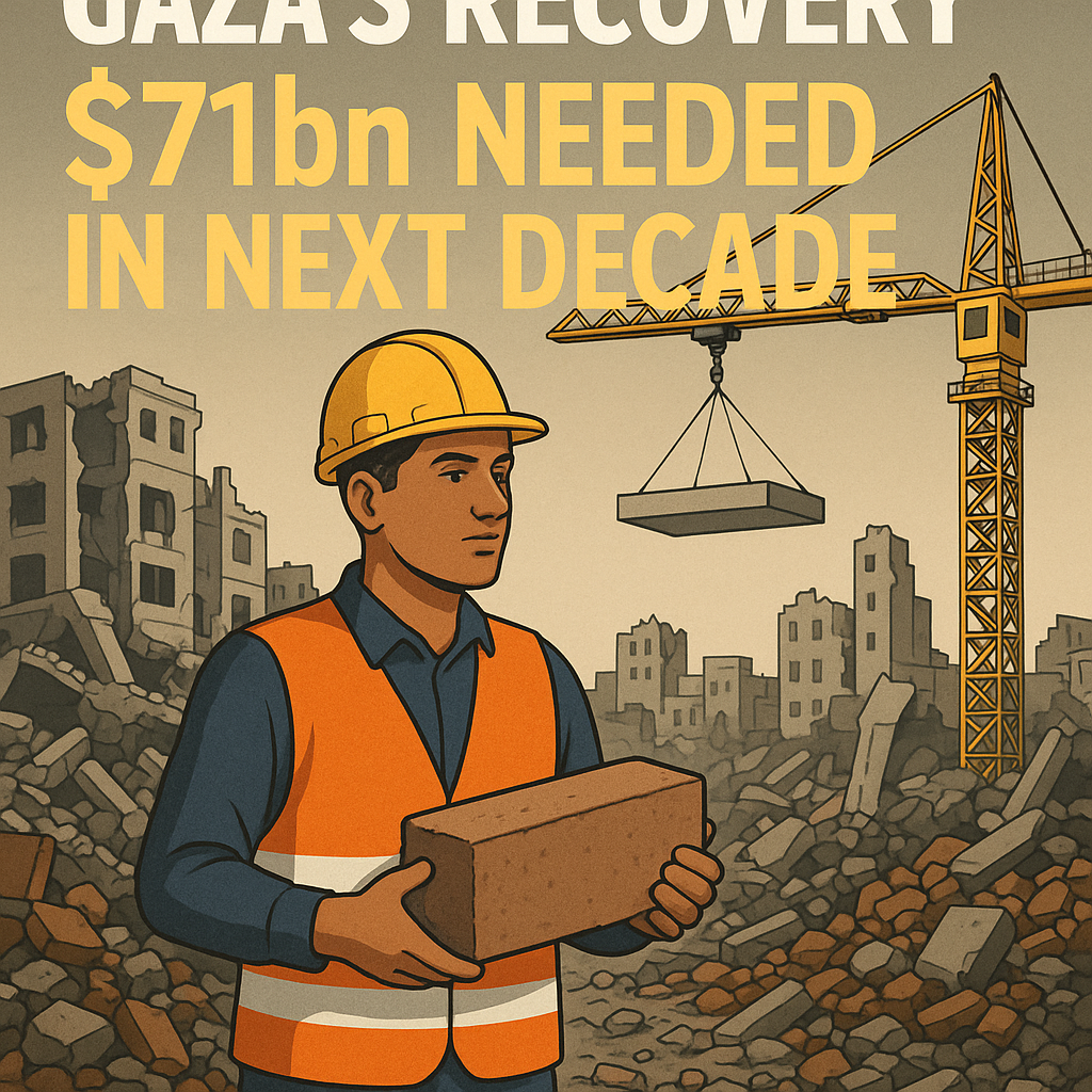 Illustration of Gaza's Recovery: $71bn Needed in Next Decade