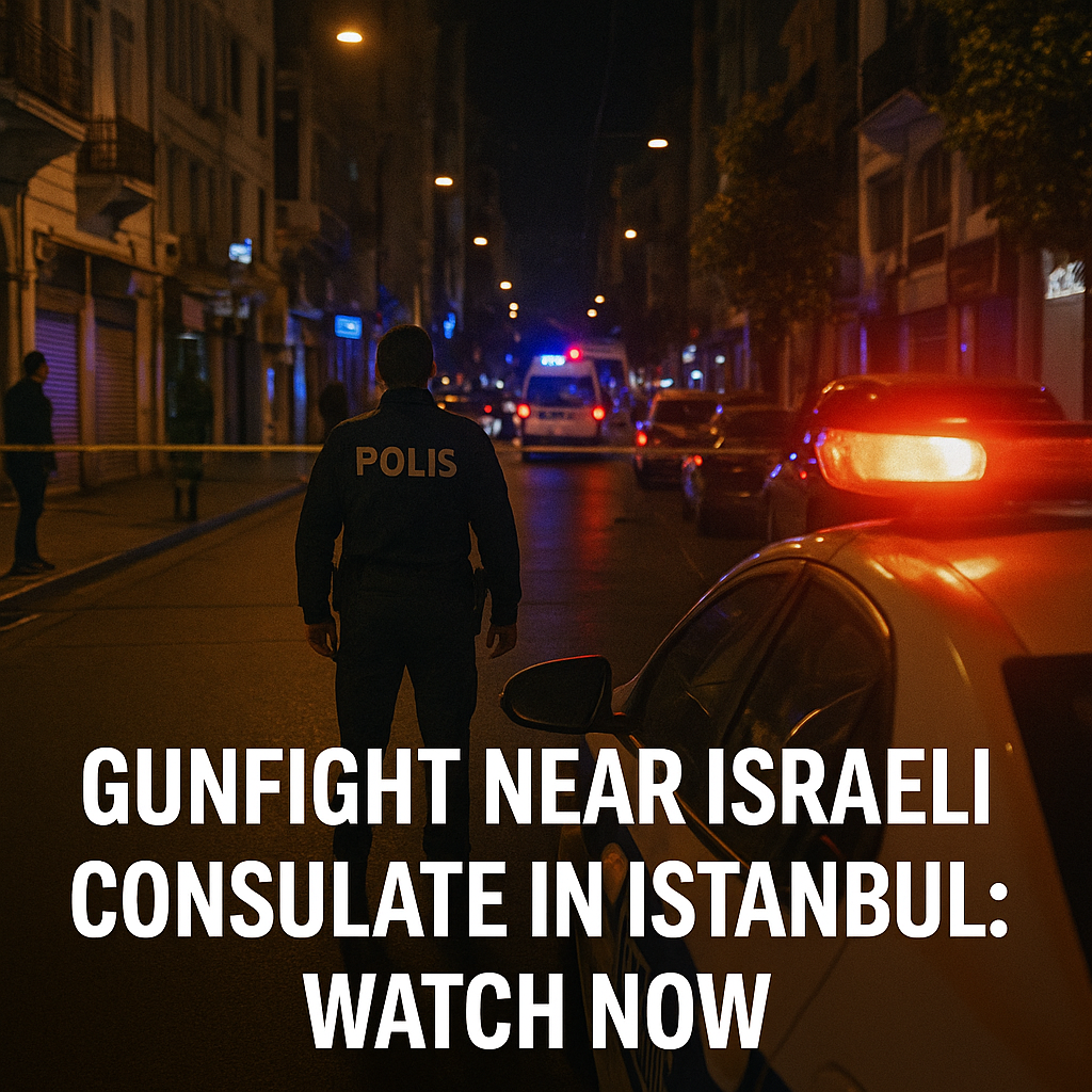 Illustration of Gunfight Near Israeli Consulate in Istanbul: Watch Now