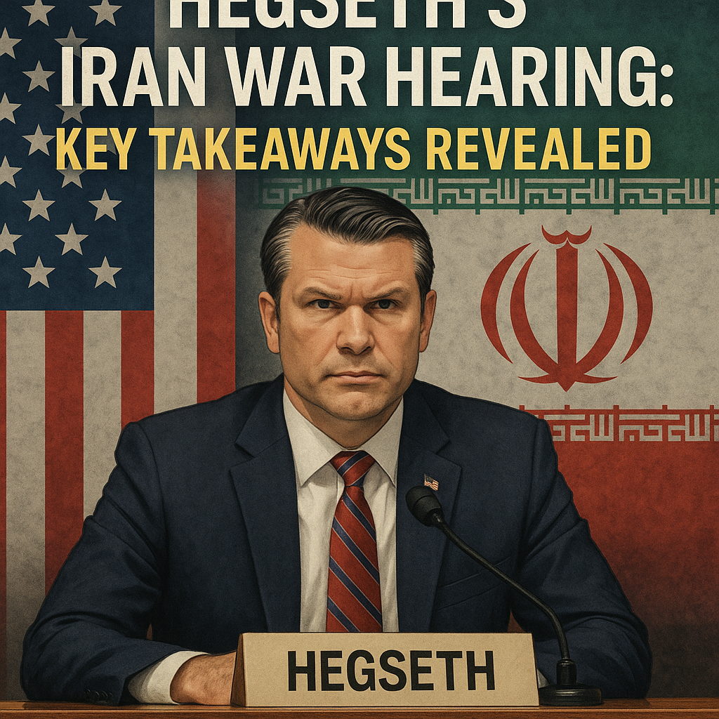 Illustration of Hegseth's Iran War Hearing: Key Takeaways Revealed