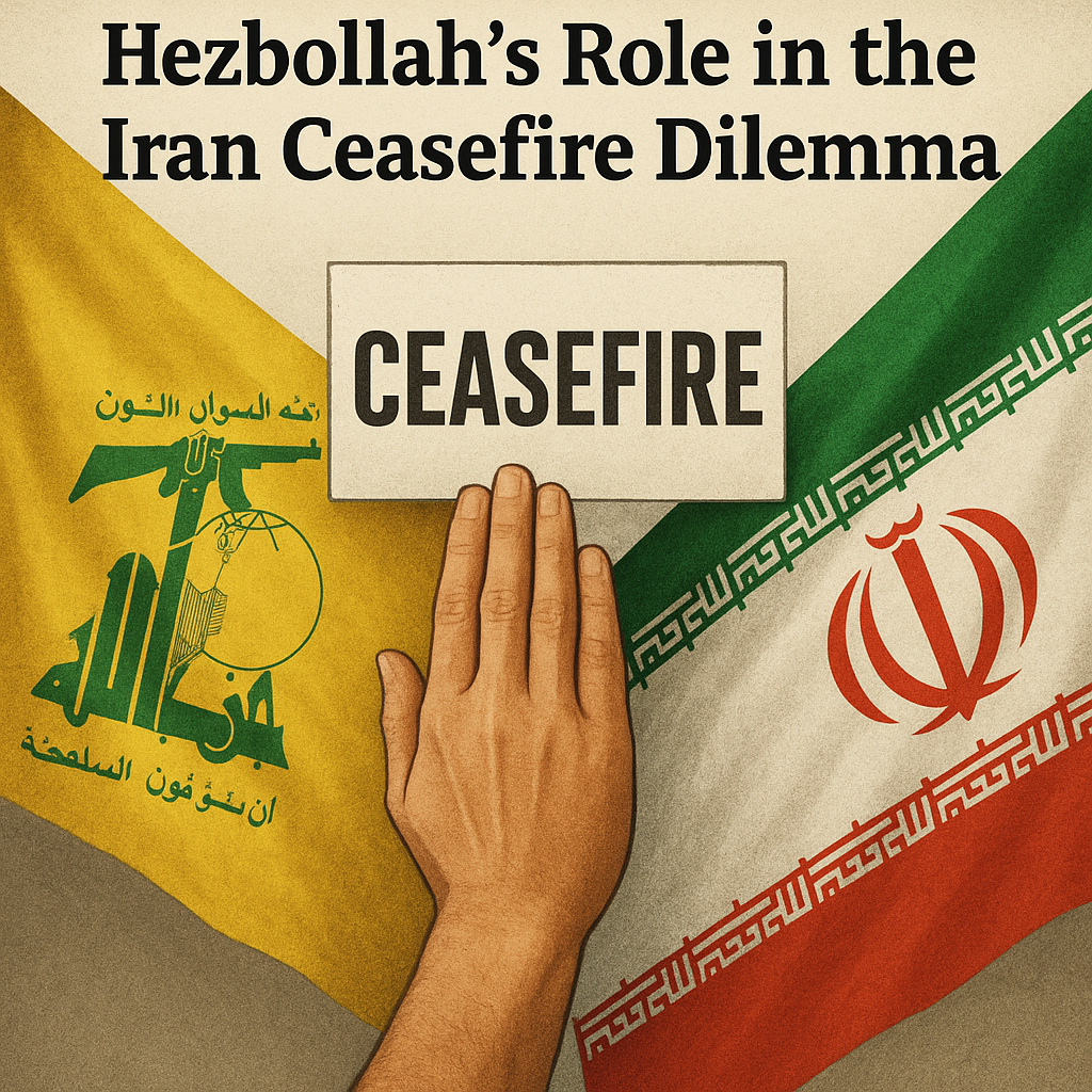 Illustration of Hezbollah's Role in the Iran Ceasefire Dilemma