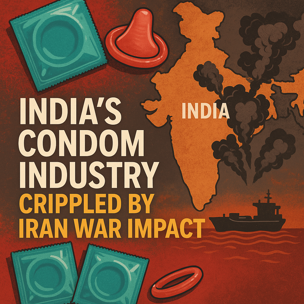 Illustration of India’s Condom Industry Crippled by Iran War Impact
