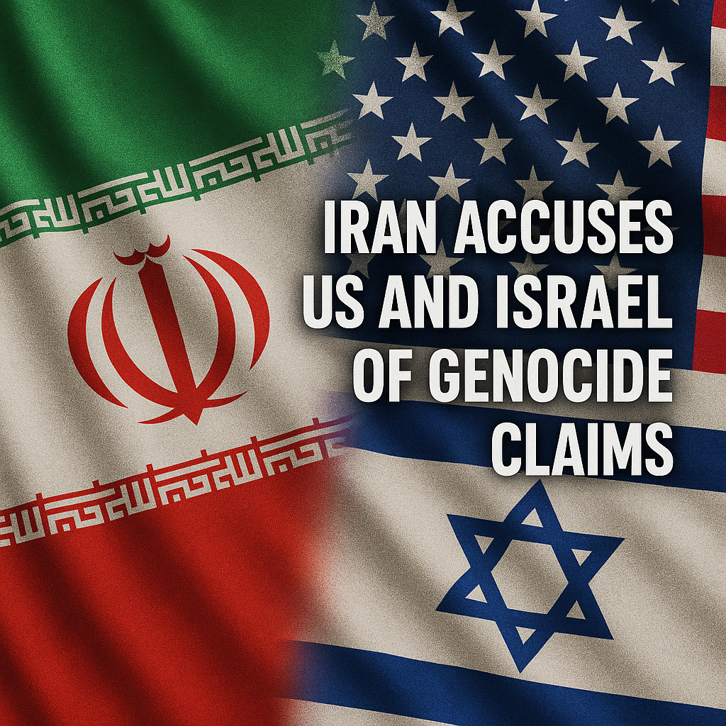 Illustration of Iran Accuses US and Israel of Genocide Claims