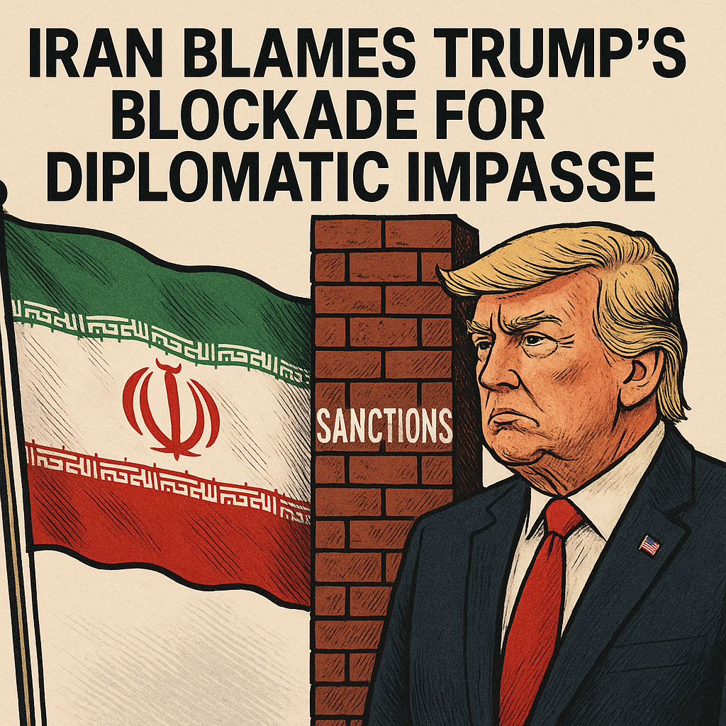 Illustration of Iran Blames Trump's Blockade for Diplomatic Impasse