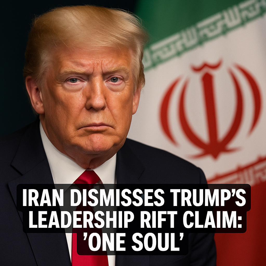 Illustration of Iran Dismisses Trump's Leadership Rift Claim: 'One Soul'