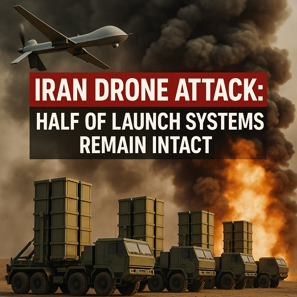 Illustration of Iran Drone Attack: Half of Launch Systems Remain Intact