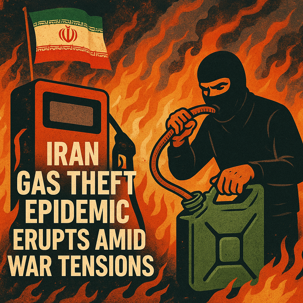 Illustration of Iran Gas Theft Epidemic Erupts Amid War Tensions