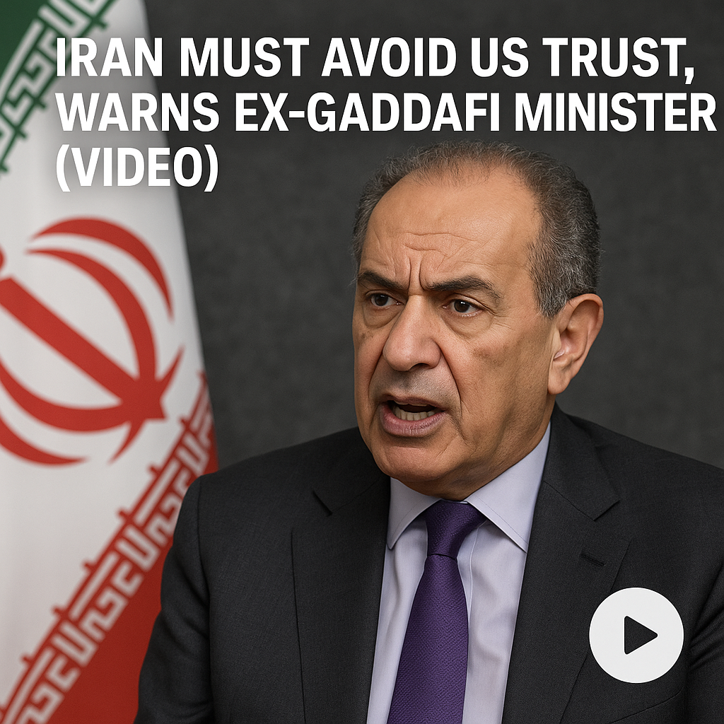 Illustration of Iran Must Avoid US Trust, Warns Ex-Gaddafi Minister (VIDEO)