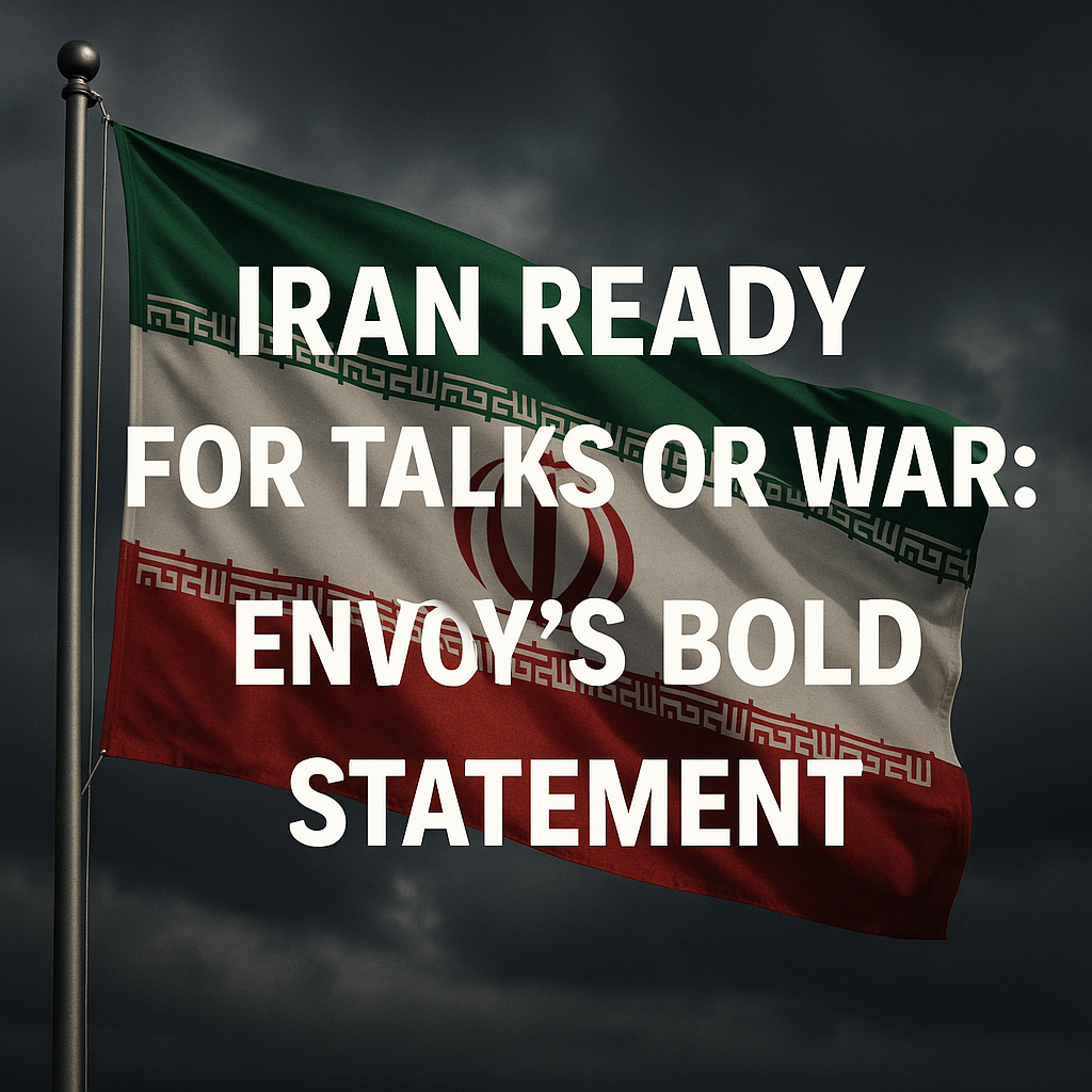 Illustration of Iran Ready for Talks or War: Envoy's Bold Statement