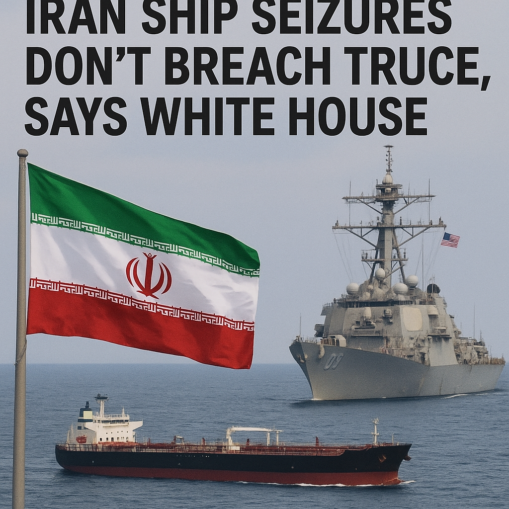 Illustration of Iran Ship Seizures Don't Breach Truce, Says White House