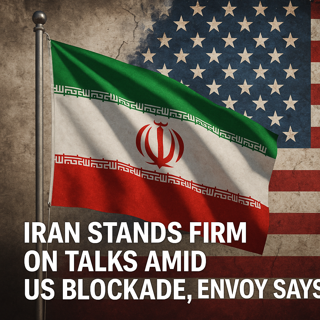 Illustration of Iran Stands Firm on Talks Amid US Blockade, Envoy Says
