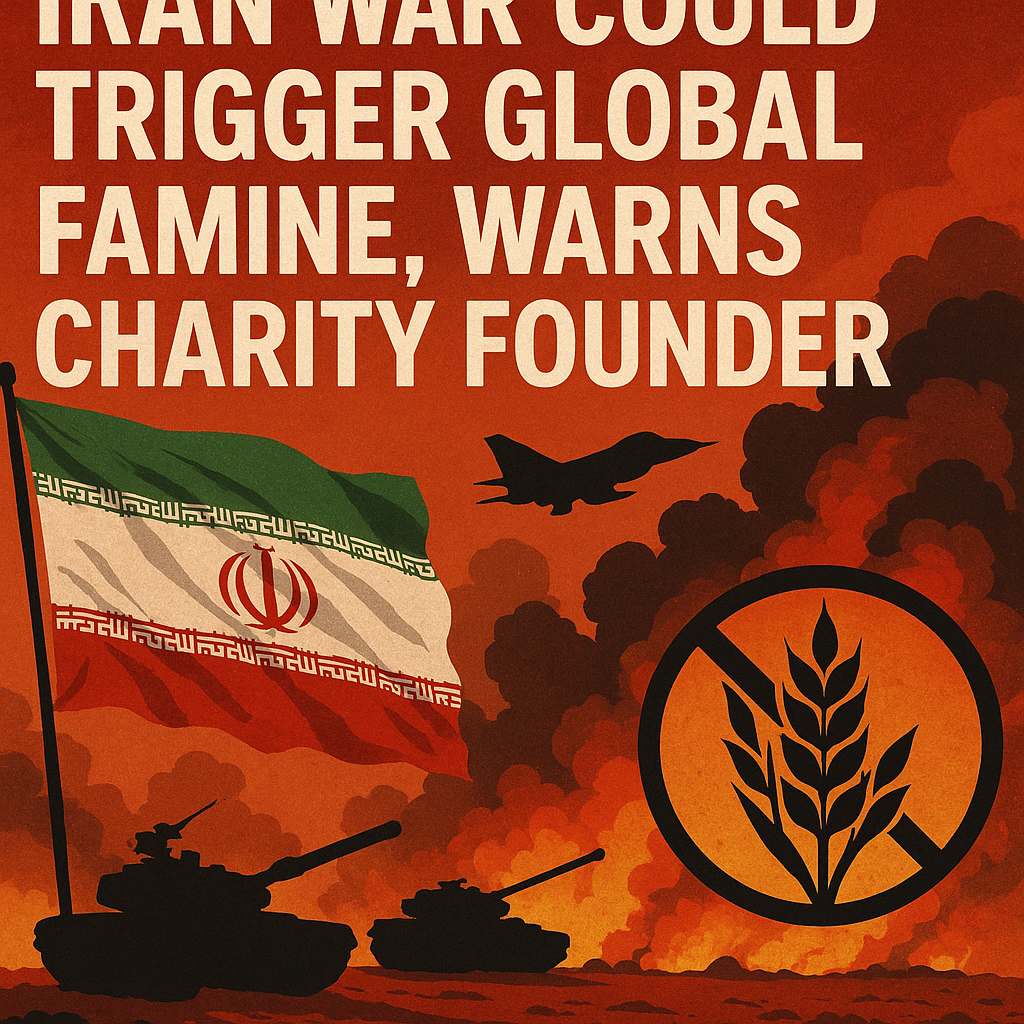 Illustration of Iran War Could Trigger Global Famine, Warns Charity Founder
