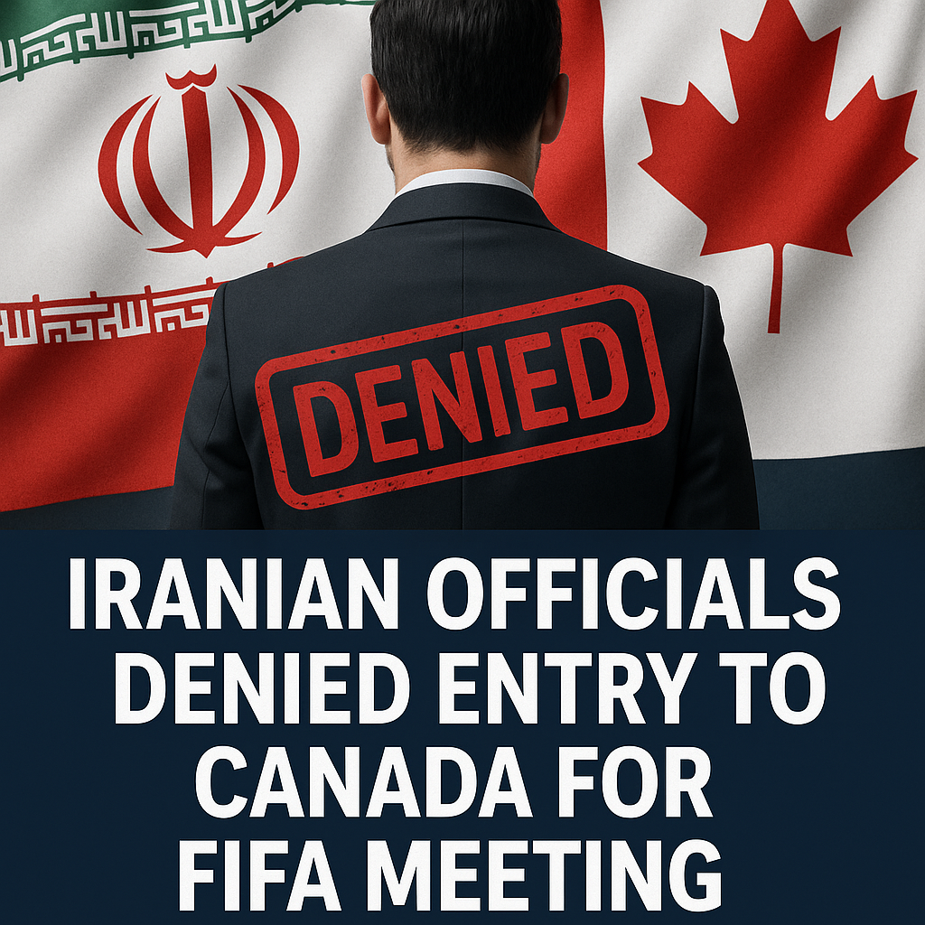 Illustration of Iranian Officials Denied Entry to Canada for FIFA Meeting