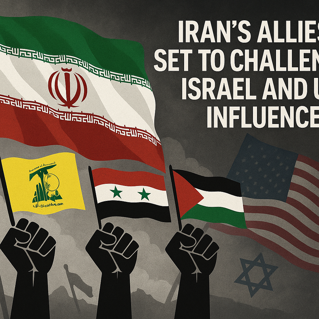 Illustration of Iran's Allies Set to Challenge Israel and US Influence