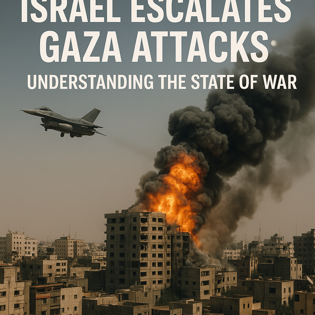 Illustration of Israel Escalates Gaza Attacks: Understanding the State of War