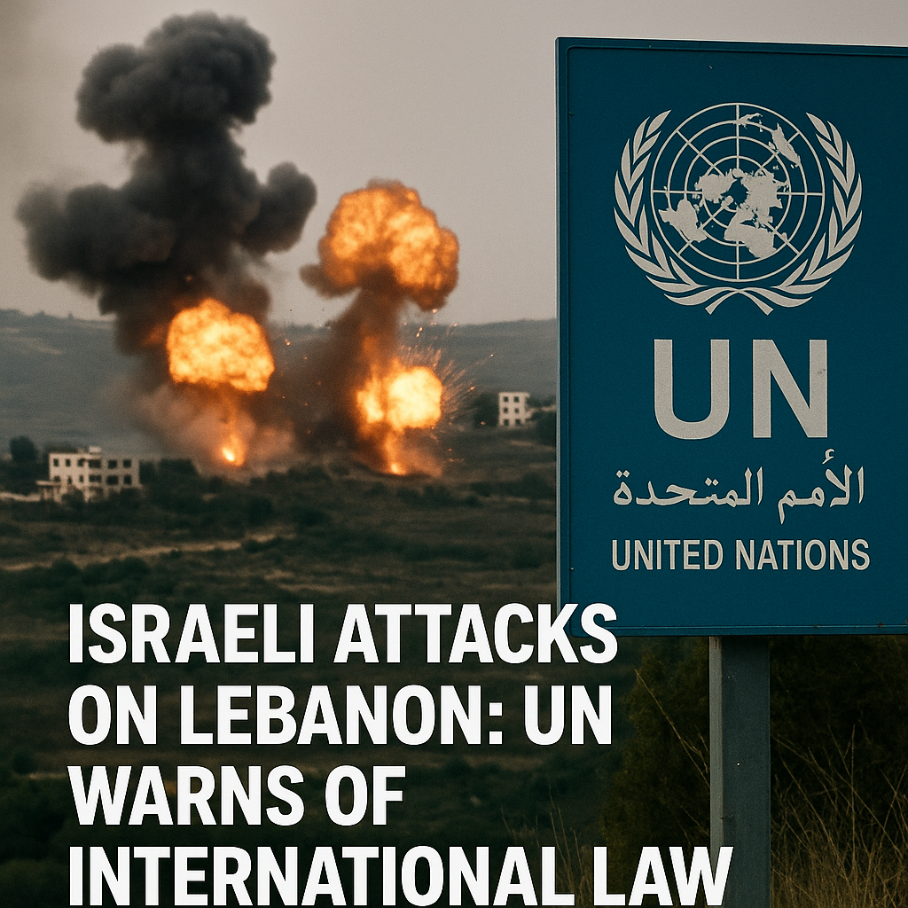 Illustration of Israeli Attacks on Lebanon: UN Warns of International Law Breach