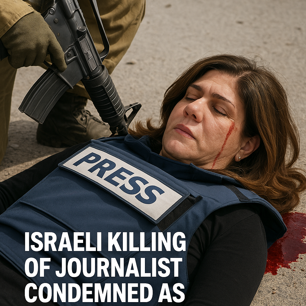 Illustration of Israeli Killing of Journalist Condemned as Heinous Crime