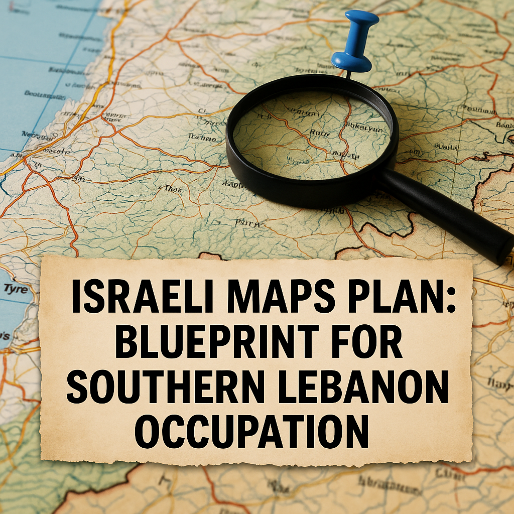 Illustration of Israeli Maps Plan: Blueprint for Southern Lebanon Occupation
