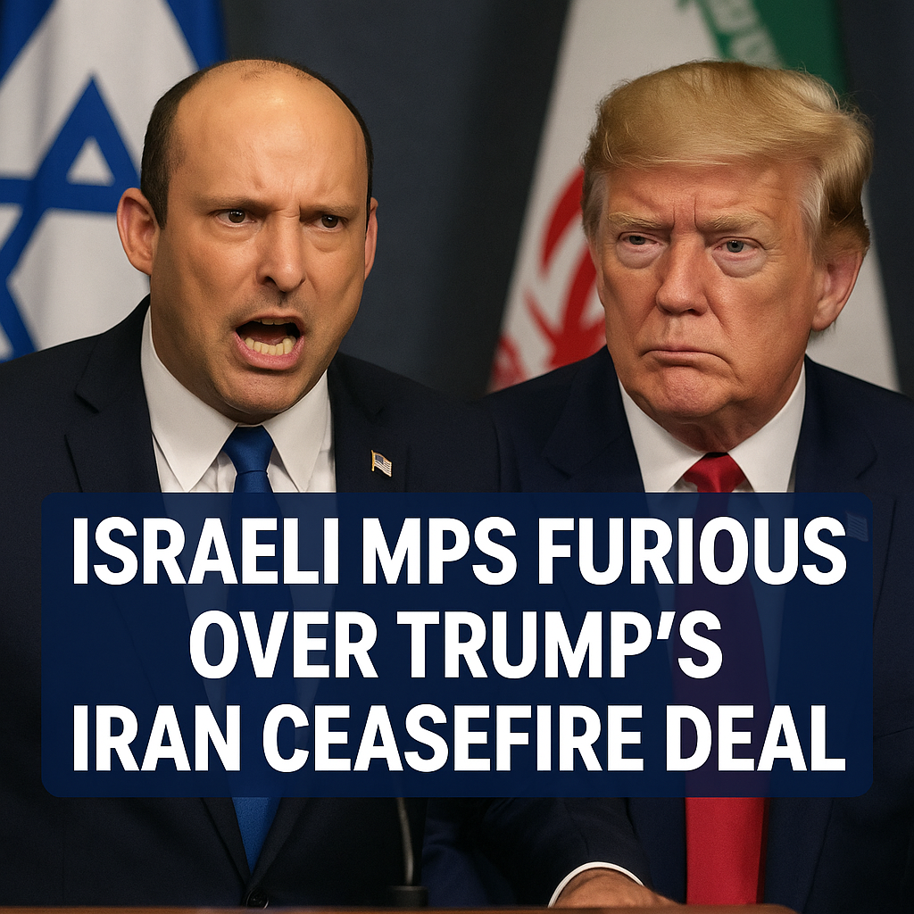 Illustration of Israeli MPs Furious Over Trump's Iran Ceasefire Deal