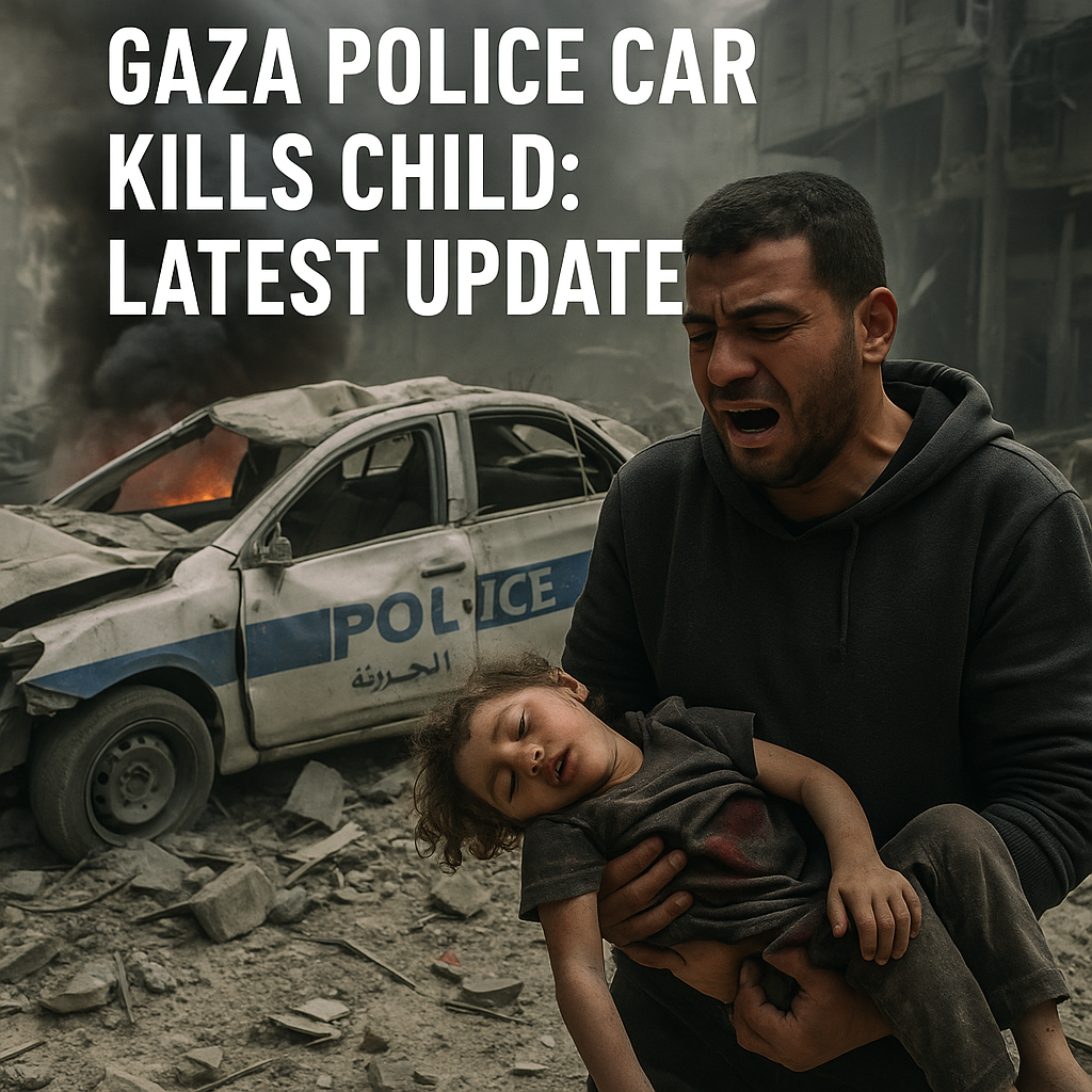 Illustration of Israeli Strike on Gaza Police Car Kills Child: Latest Update