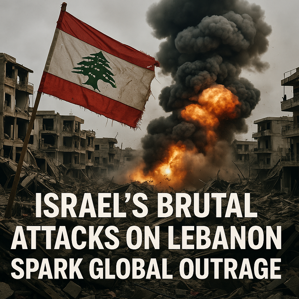 Illustration of Israel's Brutal Attacks on Lebanon Spark Global Outrage
