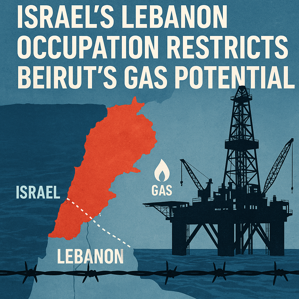 Illustration of Israel's Lebanon Occupation Restricts Beirut's Gas Potential
