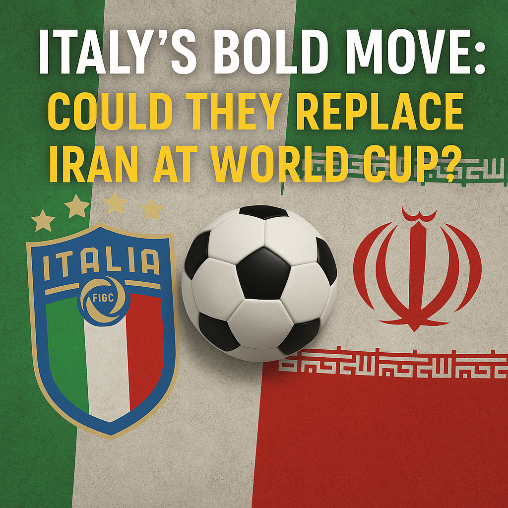 Illustration of Italy's Bold Move: Could They Replace Iran at World Cup?