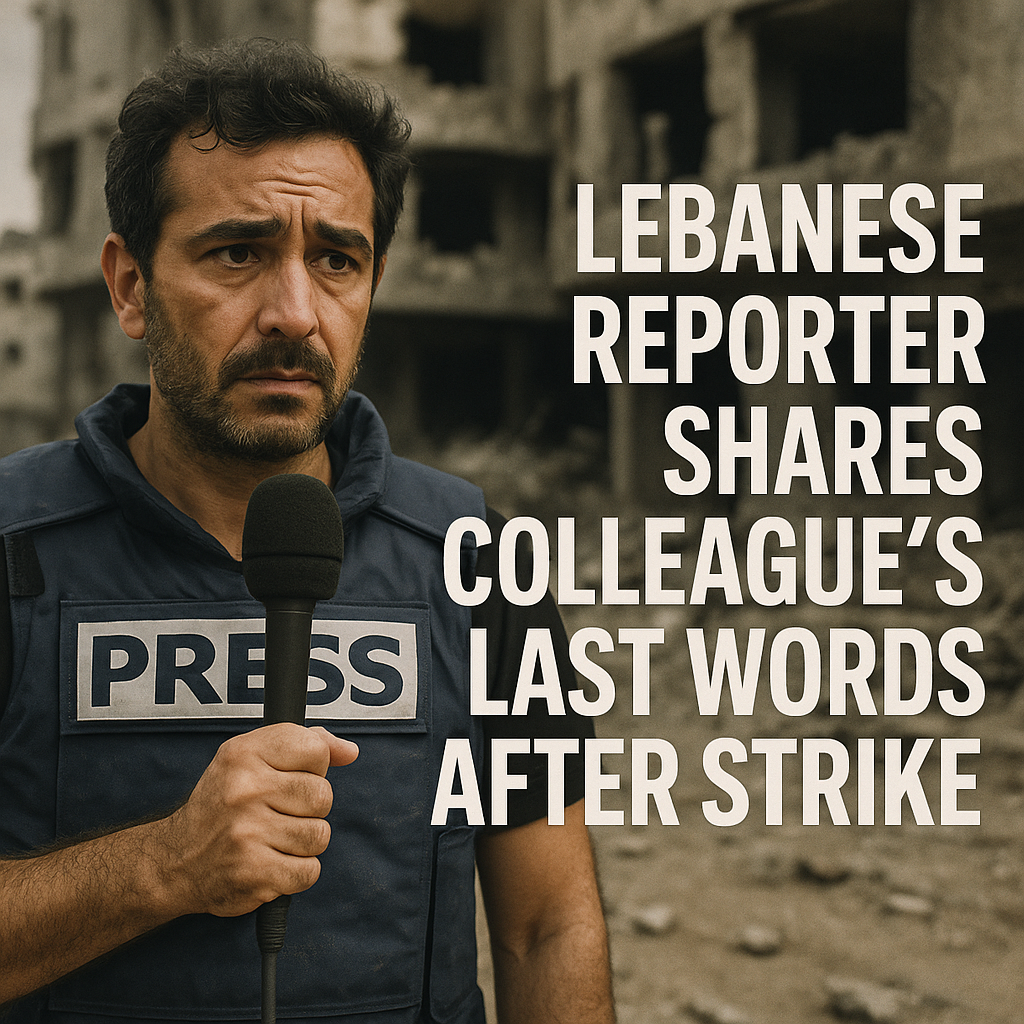 Illustration of Lebanese Reporter Shares Colleague's Last Words After Strike