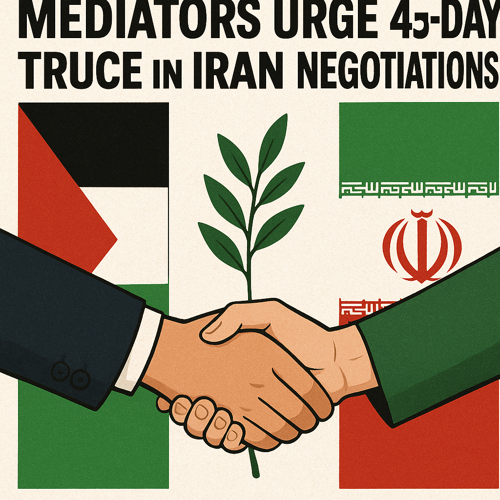 Illustration of Mediators Urge 45-Day Truce in Iran War Negotiations
