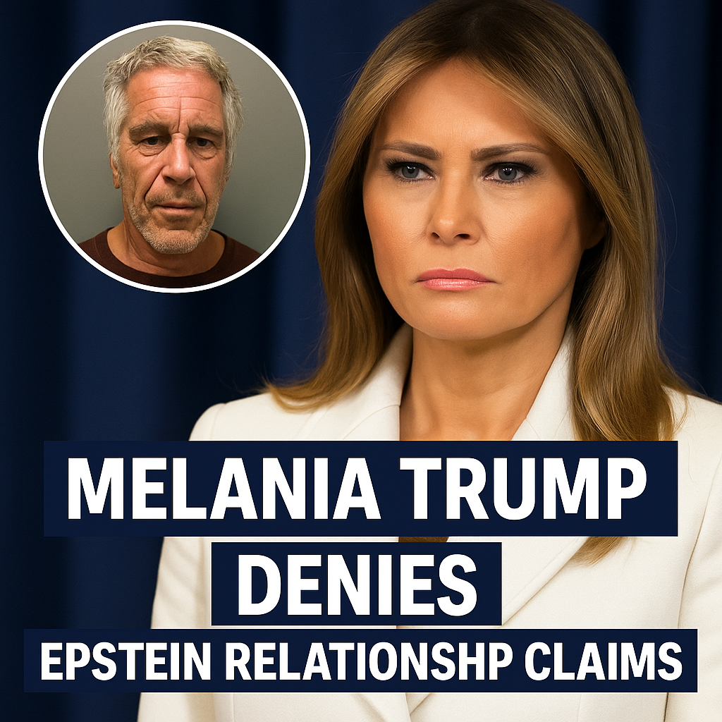 Illustration of Melania Trump Denies Epstein Relationship Claims