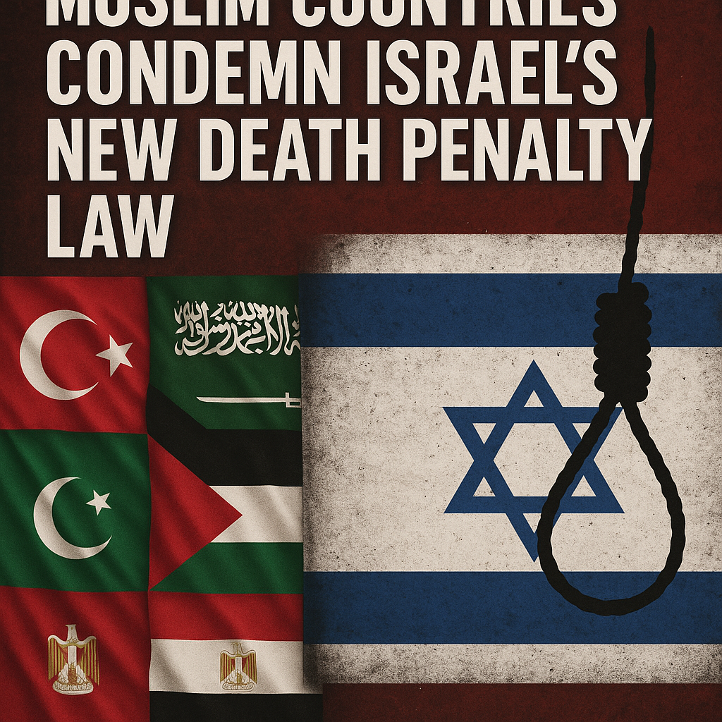 Illustration of Muslim Countries Condemn Israel's New Death Penalty Law