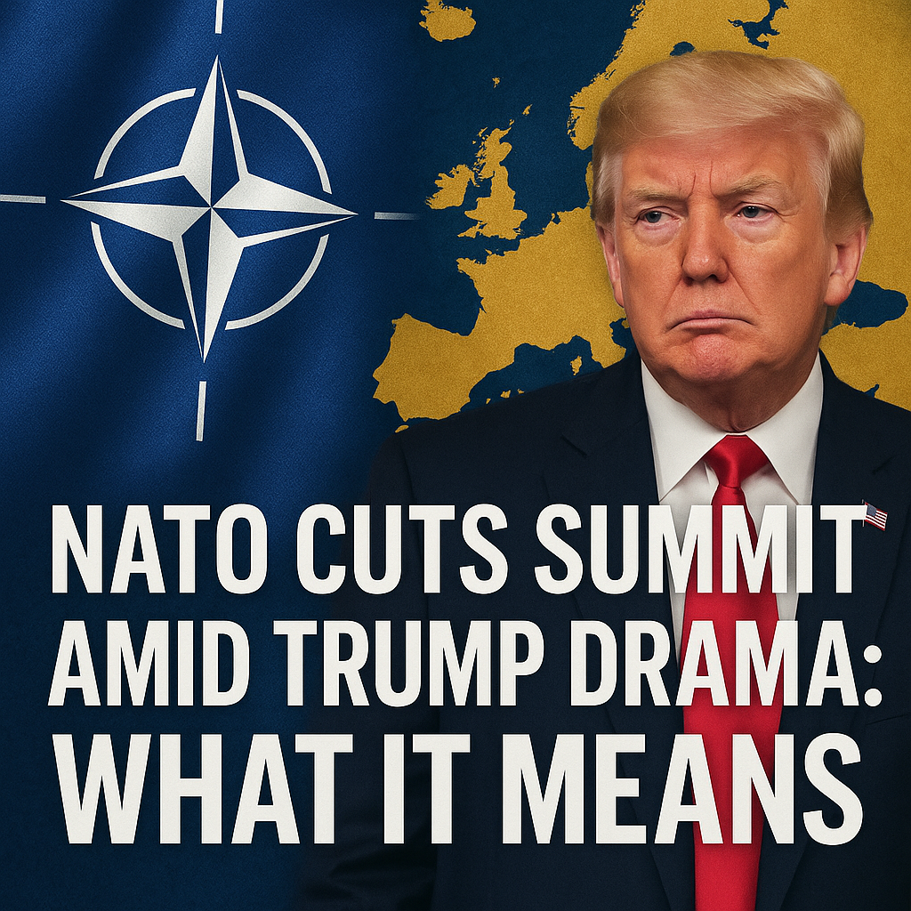Illustration of NATO Cuts Summits Amid Trump Drama: What It Means