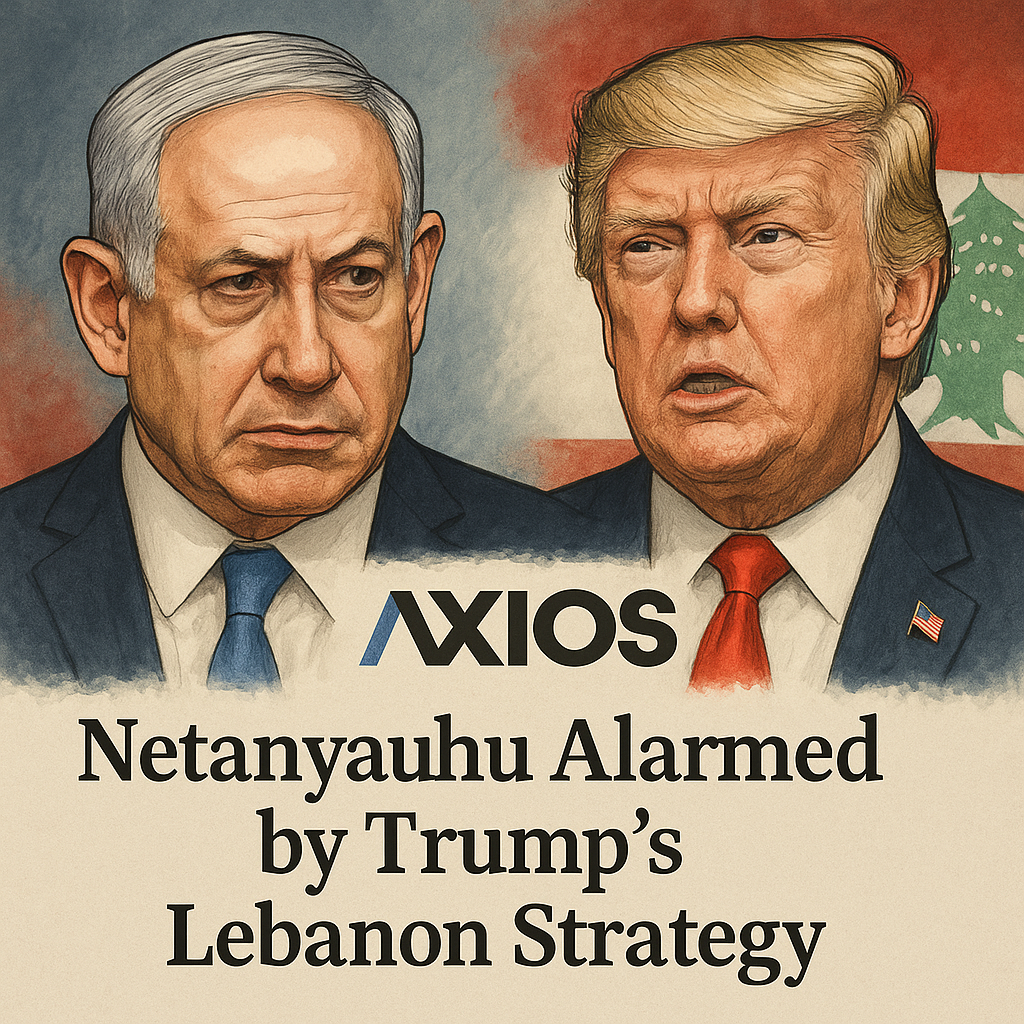 Illustration of Netanyahu Alarmed by Trump's Lebanon Strategy – Axios News