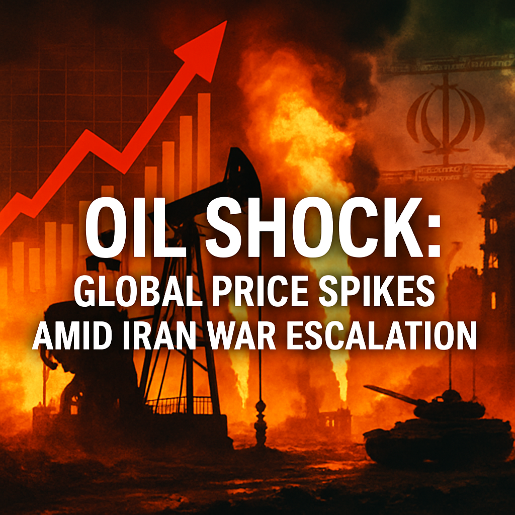 Illustration of Oil Shock: Global Price Spikes Amid Iran War Escalation