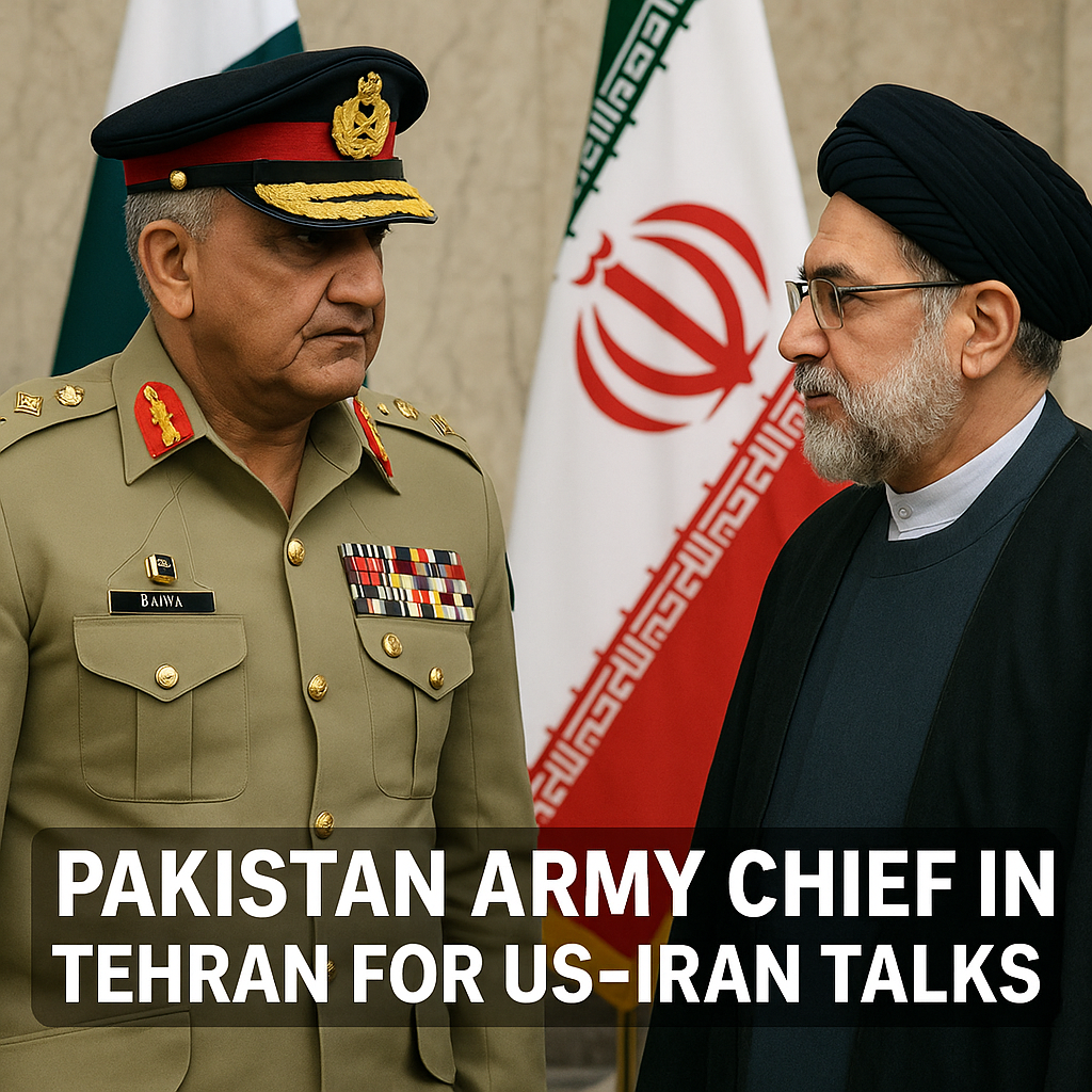 Illustration of Pakistan Army Chief in Tehran for US-Iran Talks