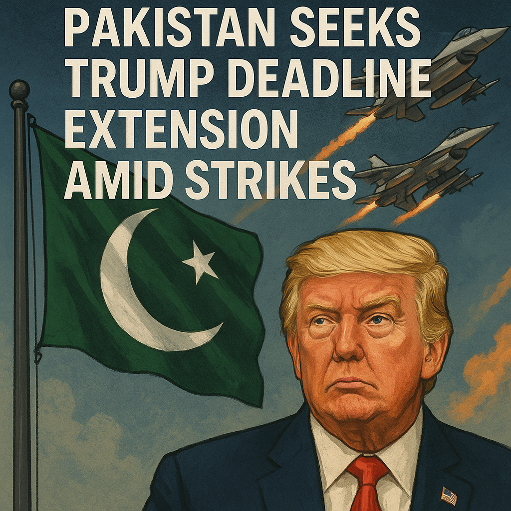 Illustration of Pakistan Seeks Trump Deadline Extension Amid Strikes