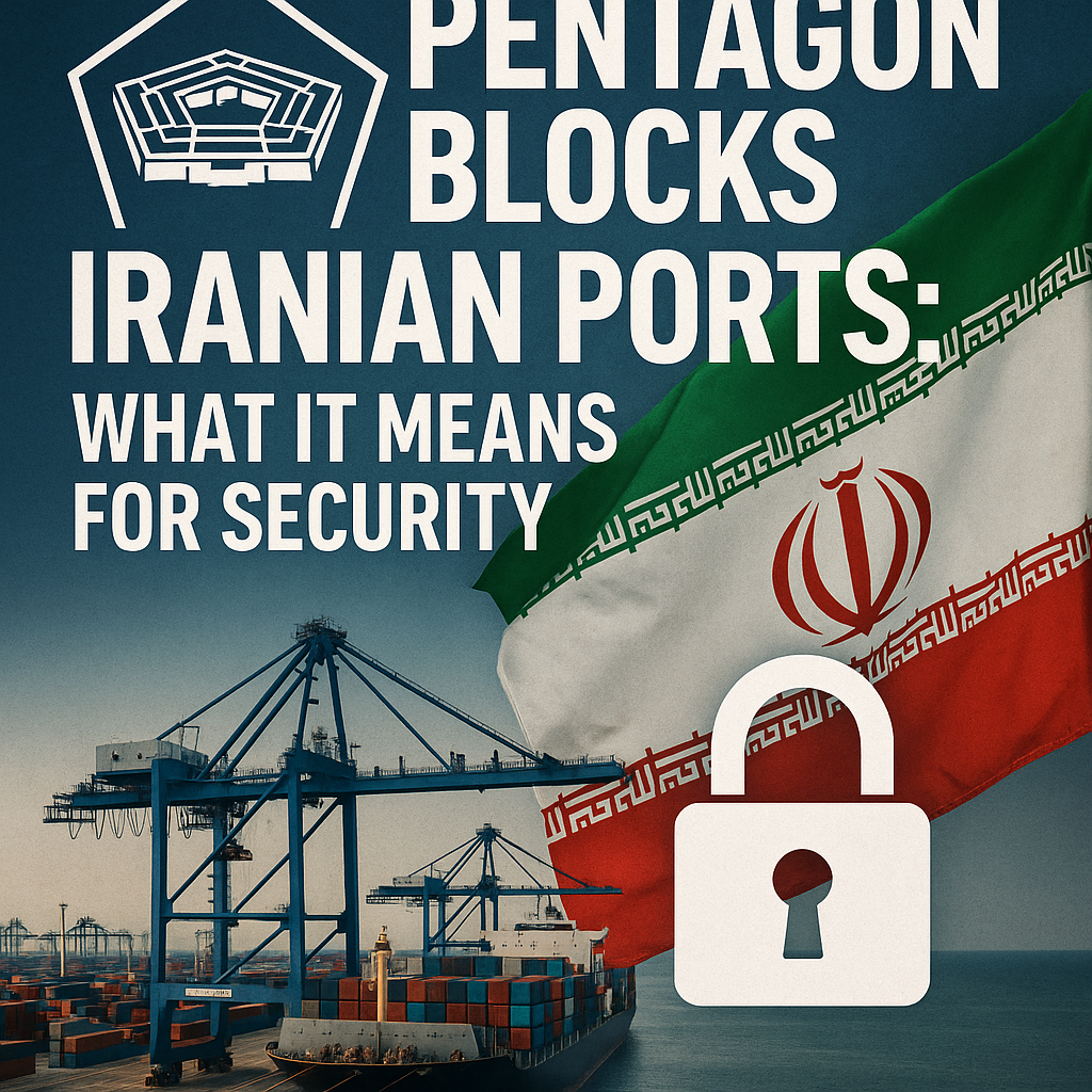 Illustration of Pentagon Blocks Iranian Ports: What It Means for Security